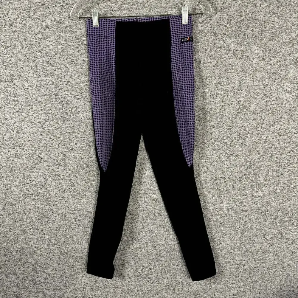 Kerrits Women's Size Small Black / Purple Skinny Leg Equestrian Pants